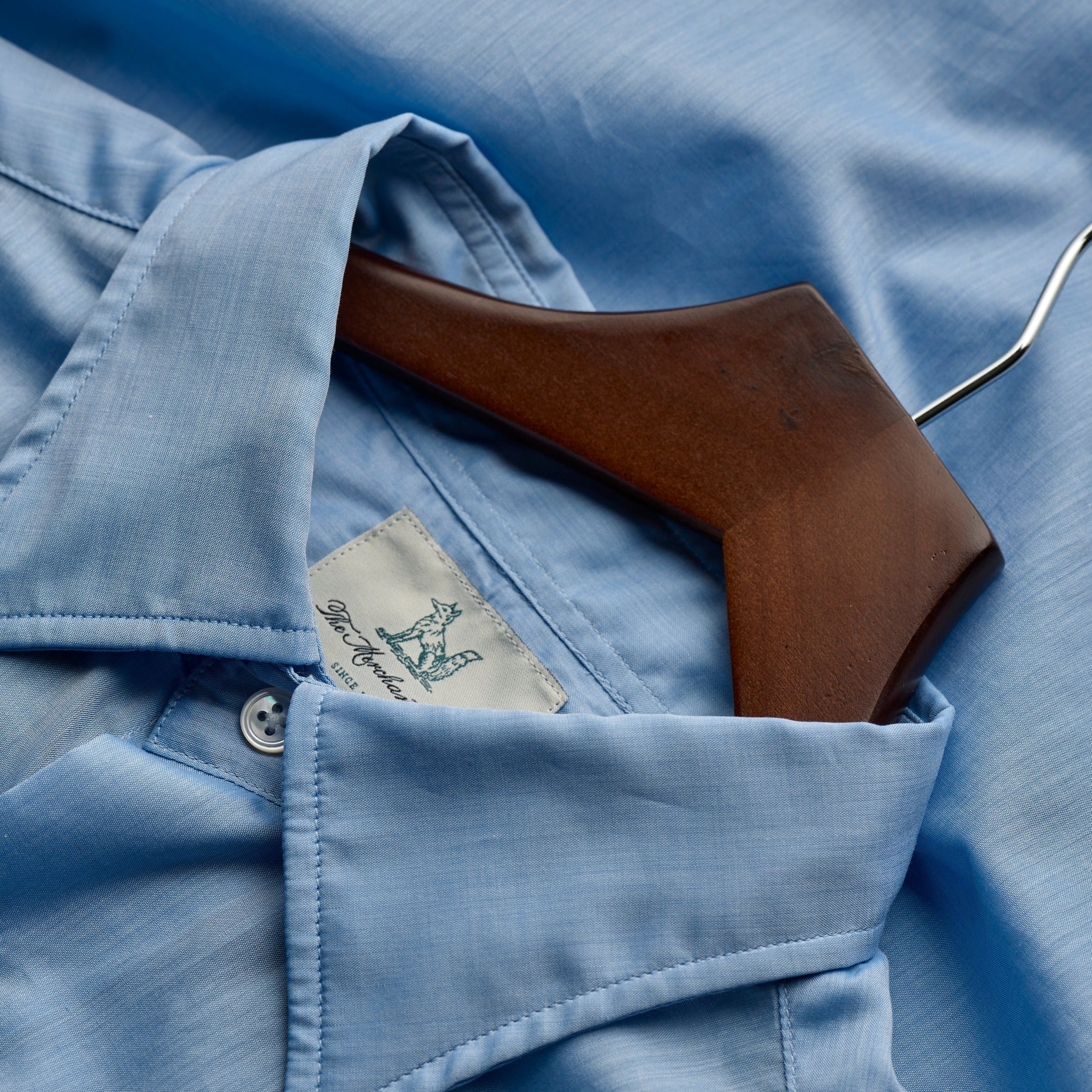 Blue Carlo Riva Button-Down Double Cuff Shirt