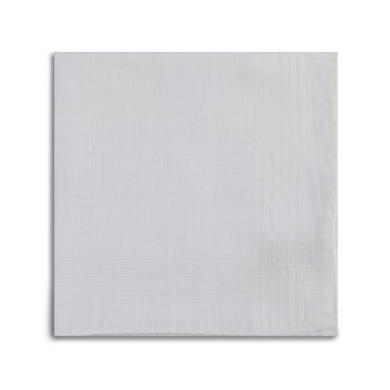 Simonnot Godard "Bertry" Pocket Square in White