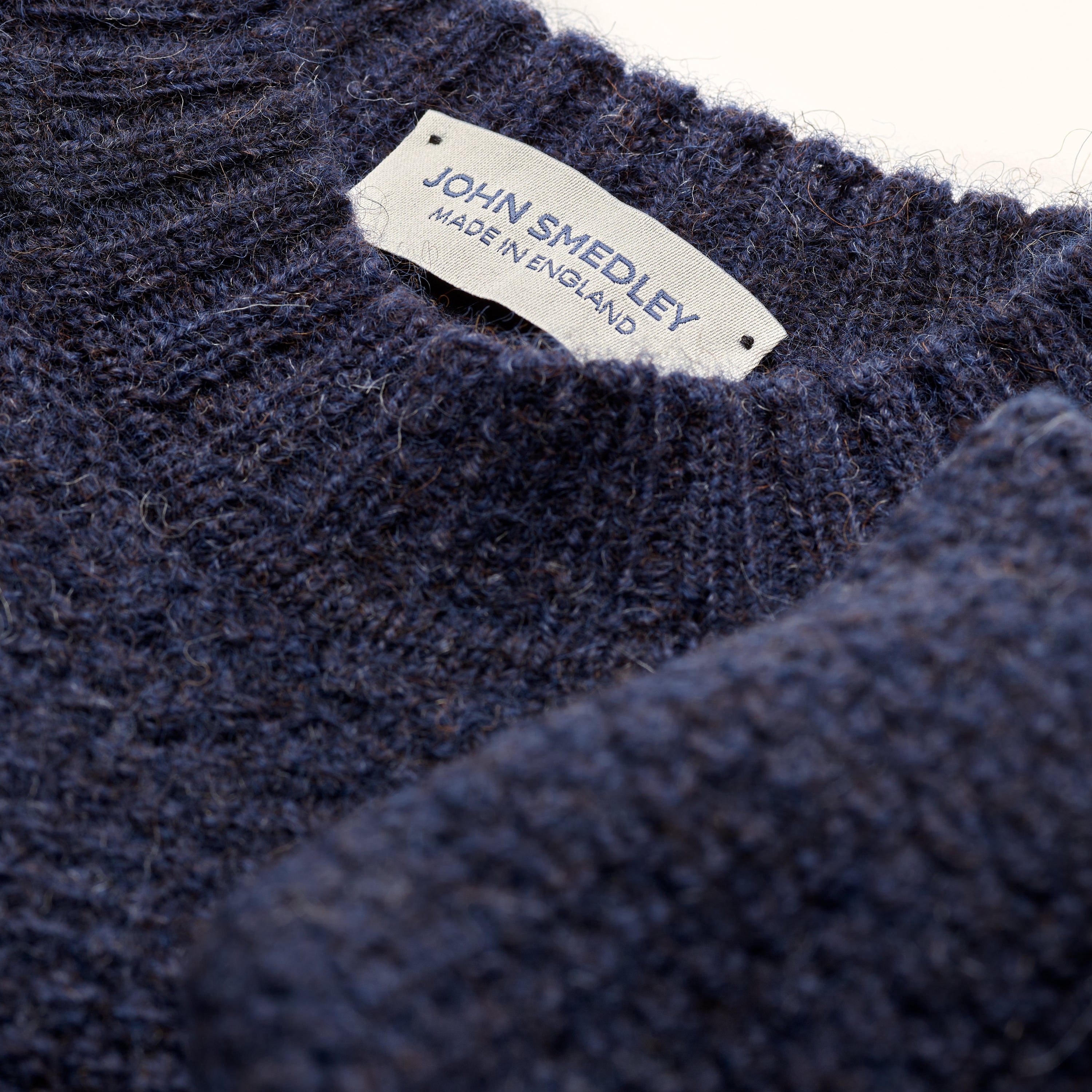 John Smedley Couper Woollen British Blue Pullover