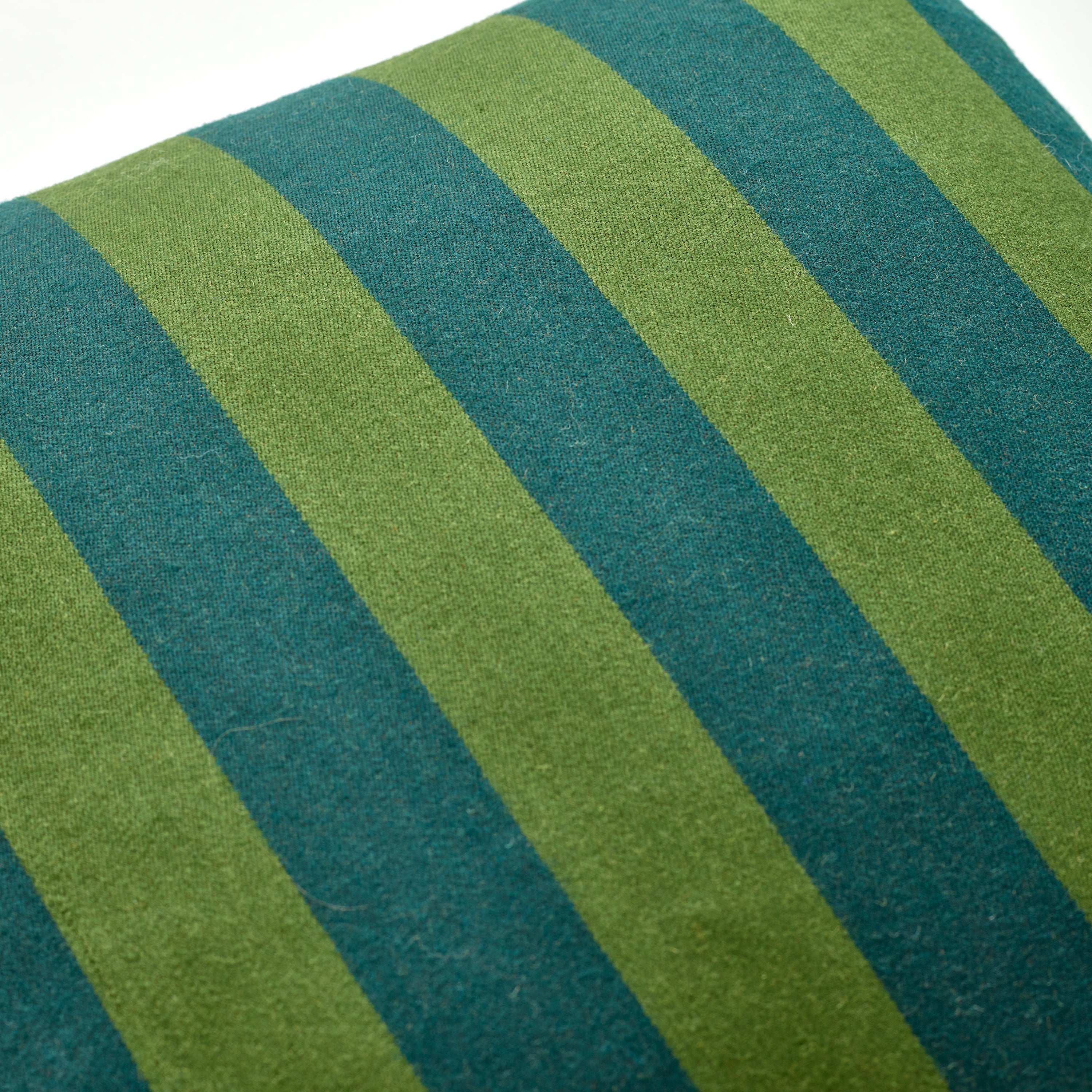 Fox Stripe Green & Blue Cushion Cover