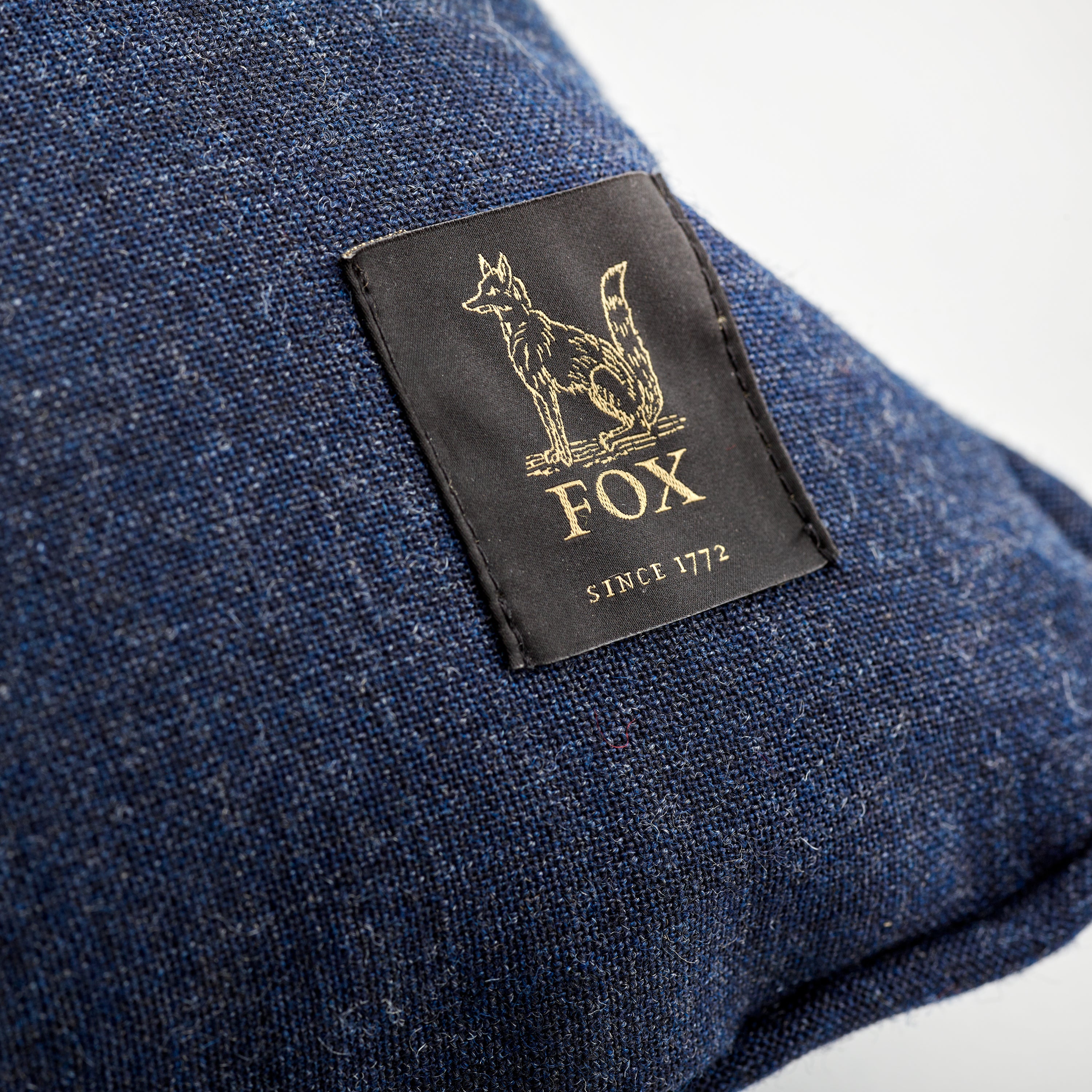 Fox Worsted Tuscany Patchwork Blue & Tan Cushion Cover