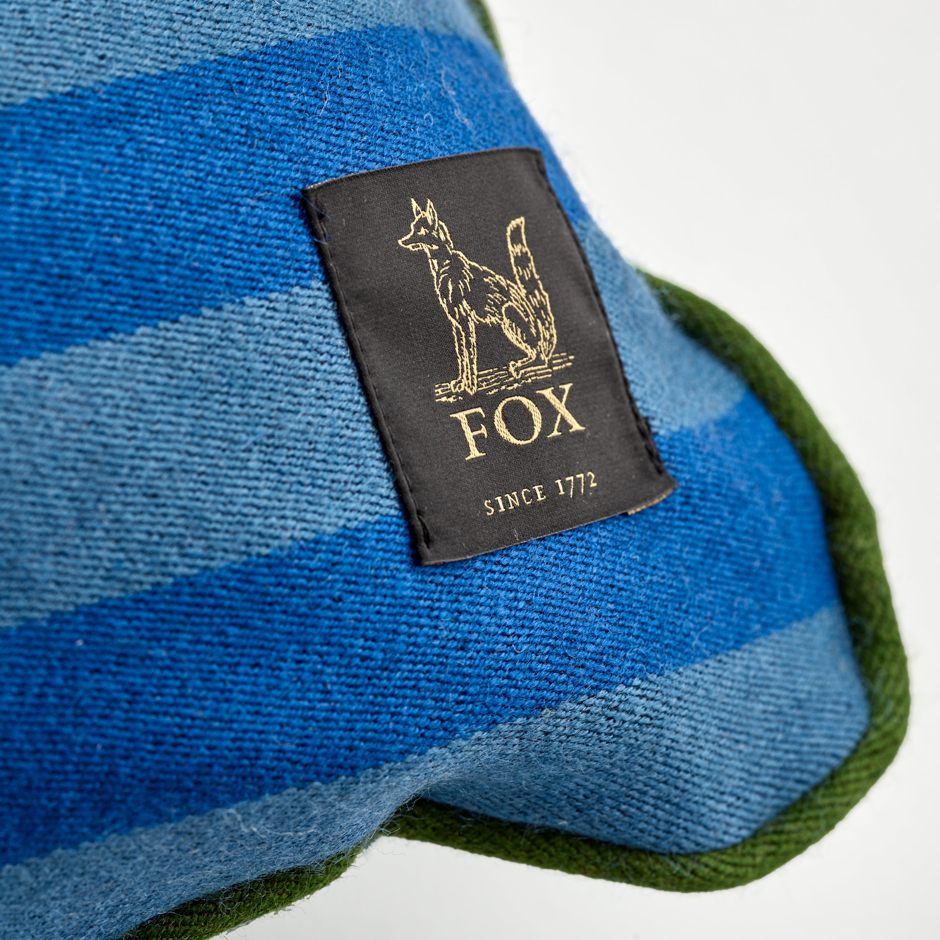 Fox Stripe Green & Blue Cushion Cover