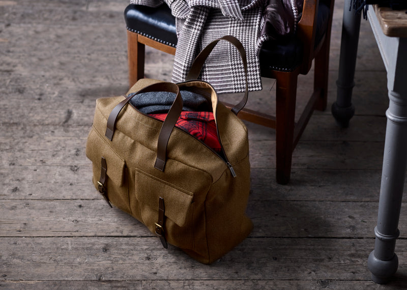 Fox Covert Cloth Olive Double Pocket Holdall