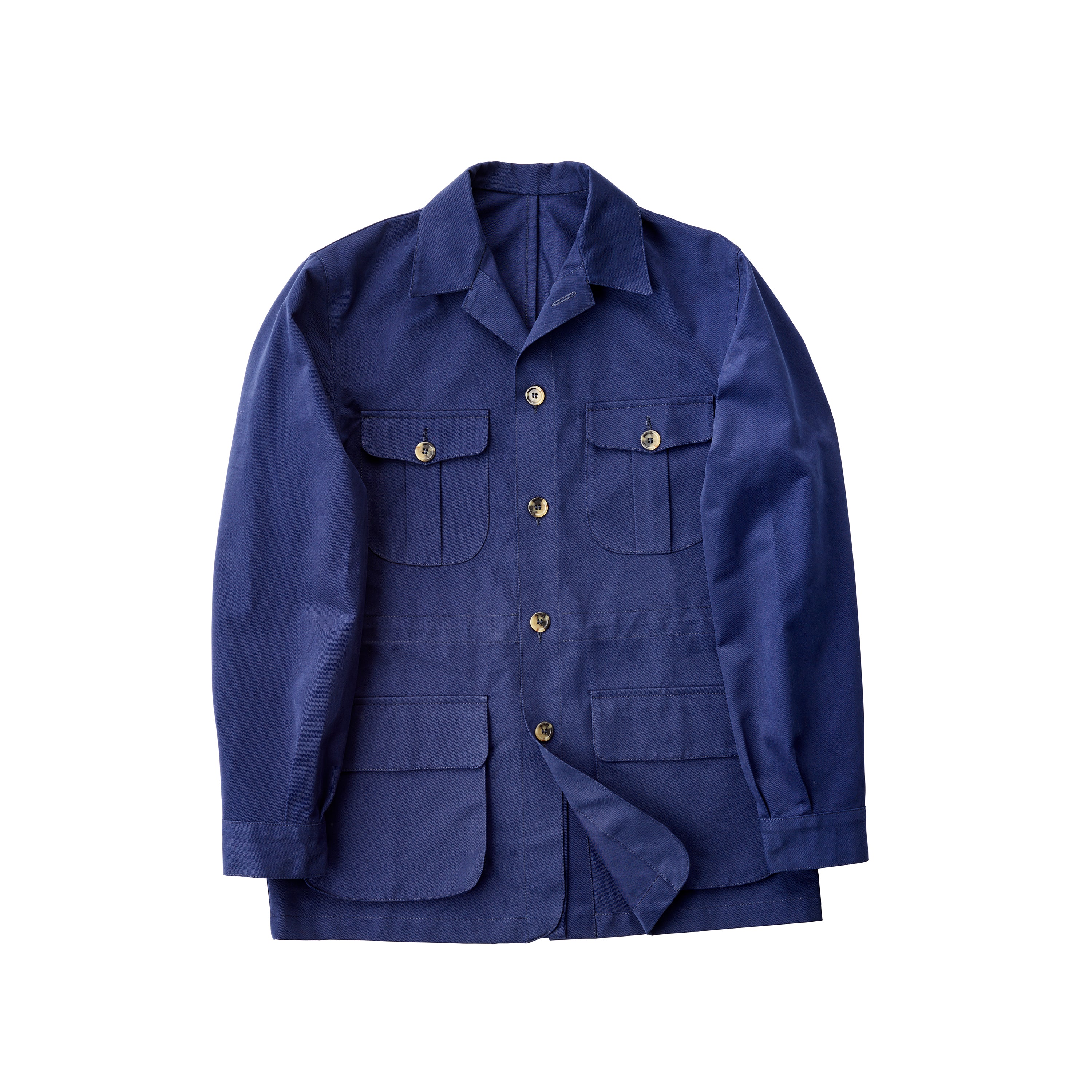 French Blue Cotton Twill Safari Jacket pre-order