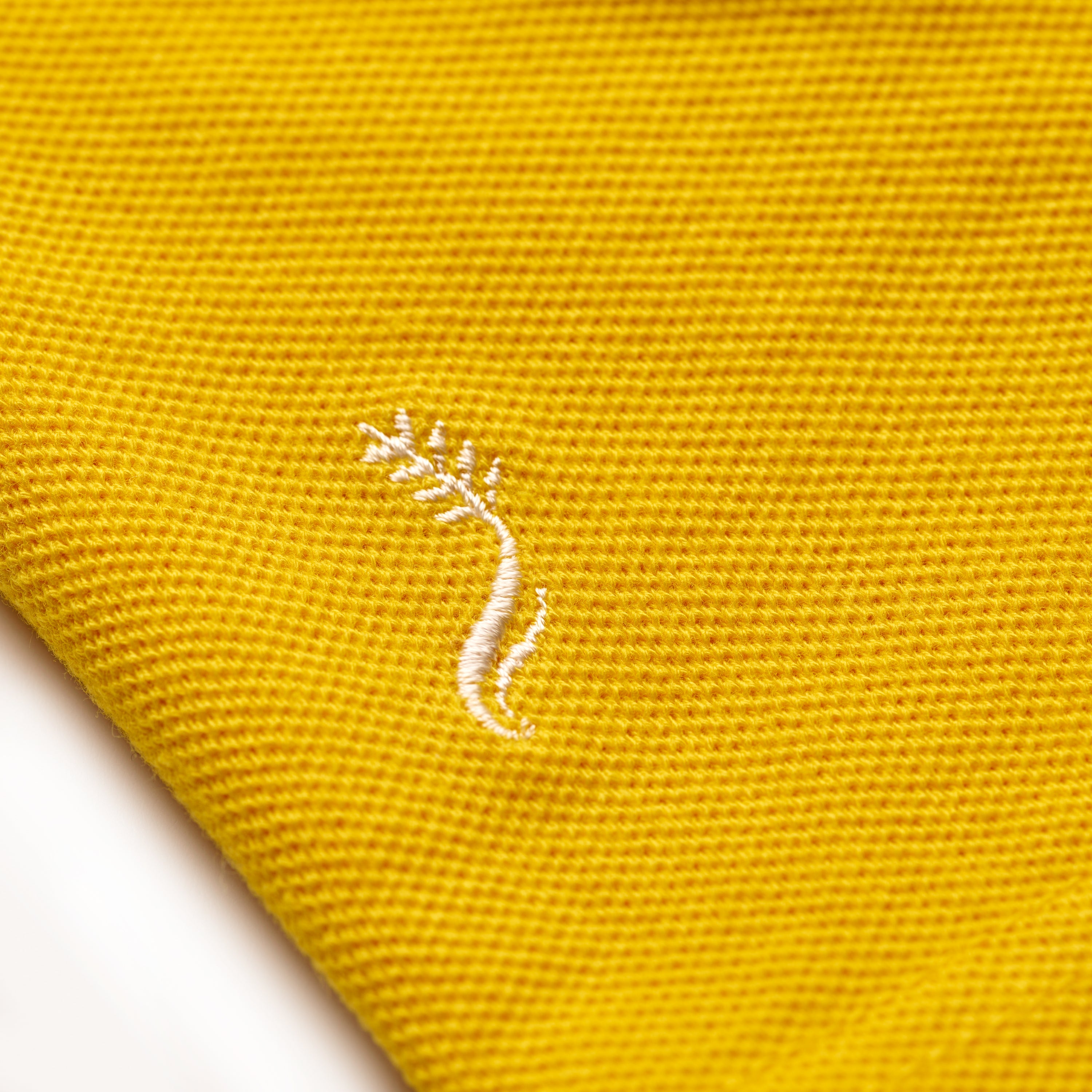 Kenneth Field Riviera Yellow Short Sleeve Knitted Piqué Polo Shirt