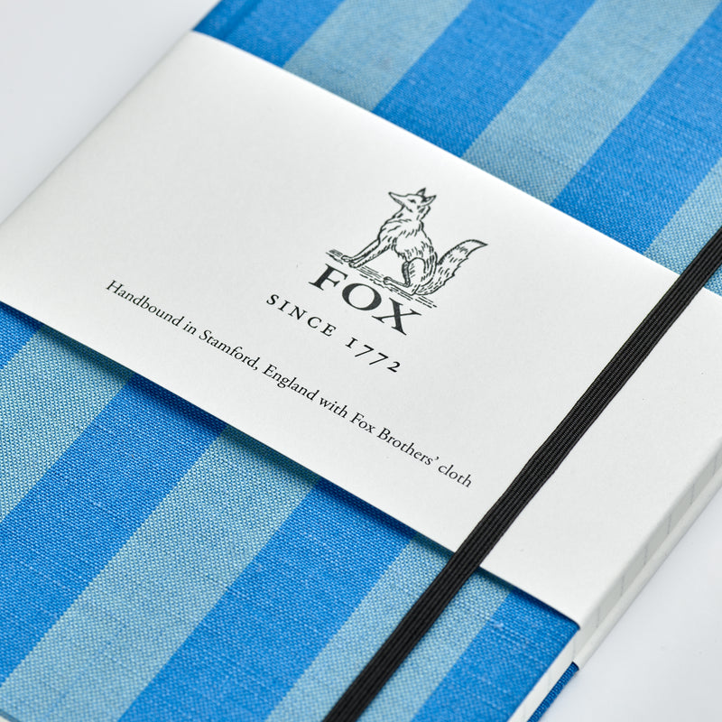 Fox Duck Egg & Sky Blue Sporting Stripe Pocket Notebook