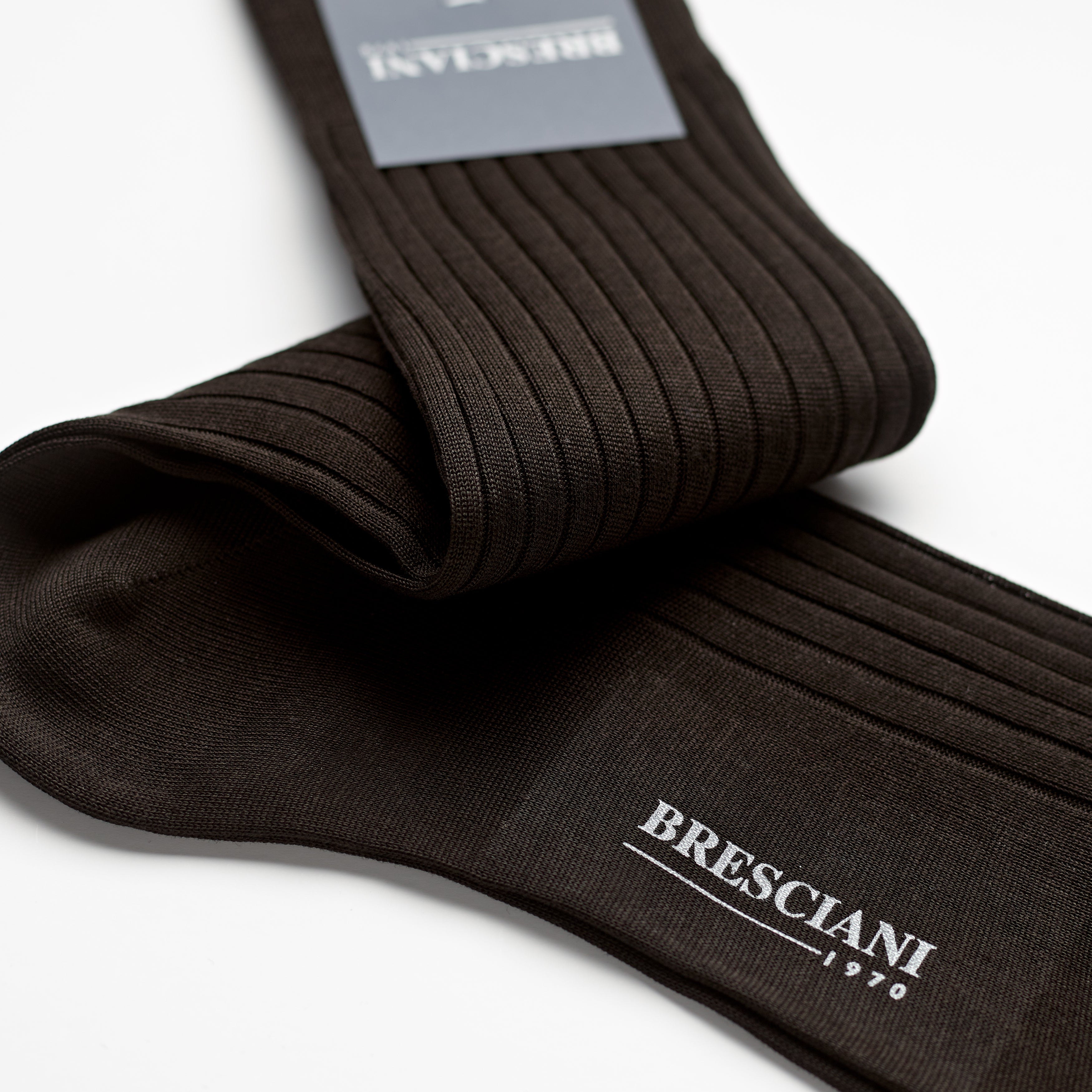 Bresciani Mens Short Sock : Dark Espresso