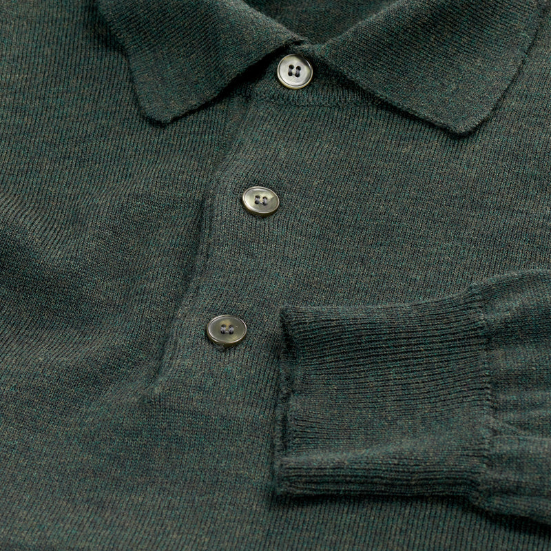 Vineyard Merino Wool 3-Button Polo Shirt