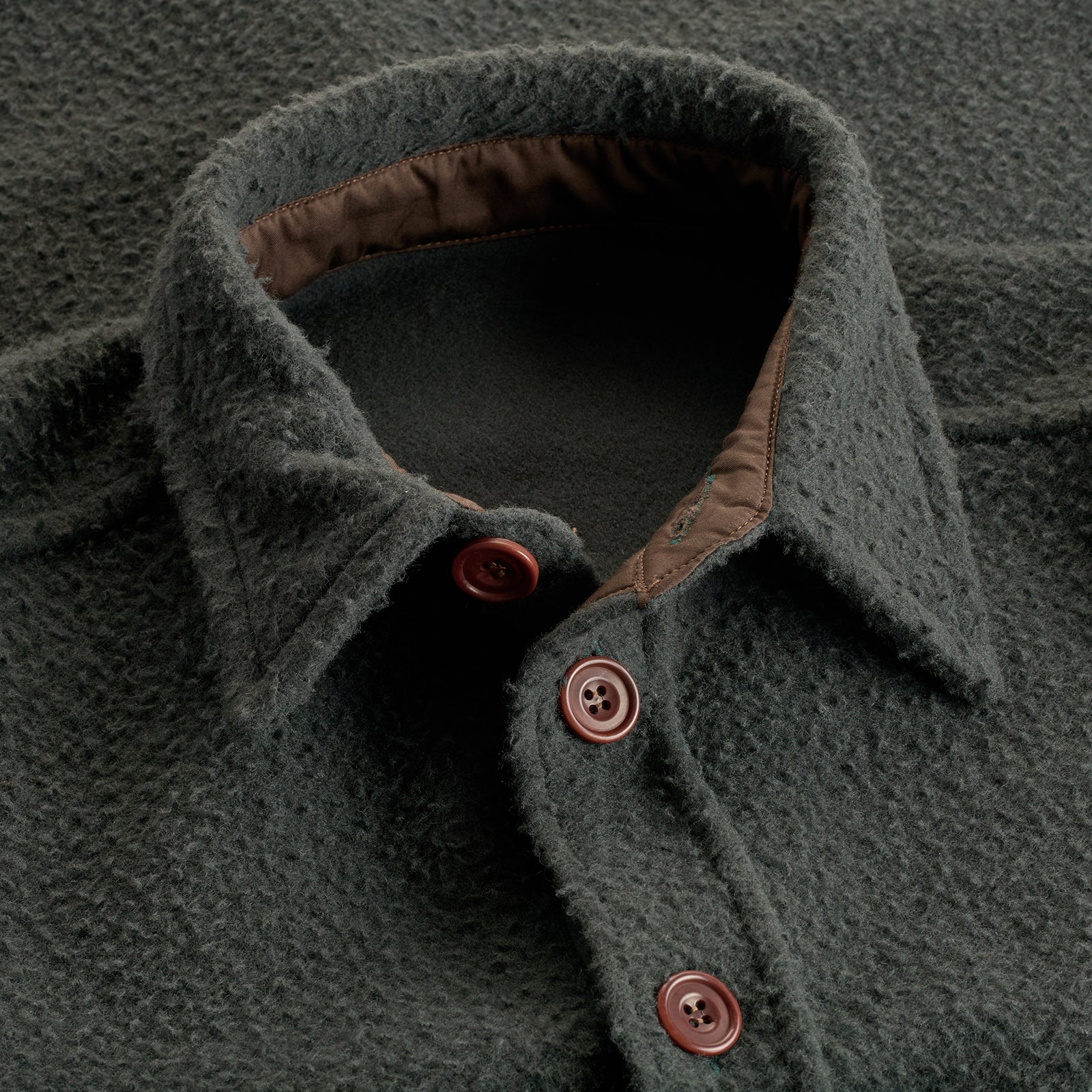 Olive Casentino Wool Overshirt