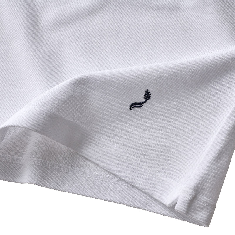 Kenneth Field Riviera Short Sleeve Knitted Piqué Polo Shirt White