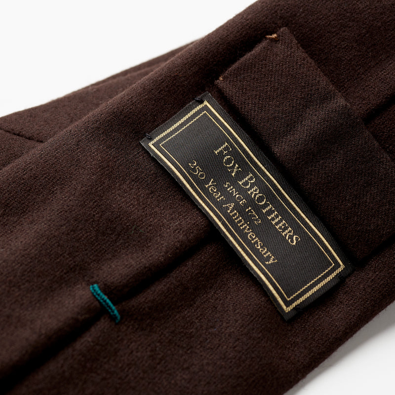 Fox 3 Fold Brown Self-tipped Anniversary Edition Tie
