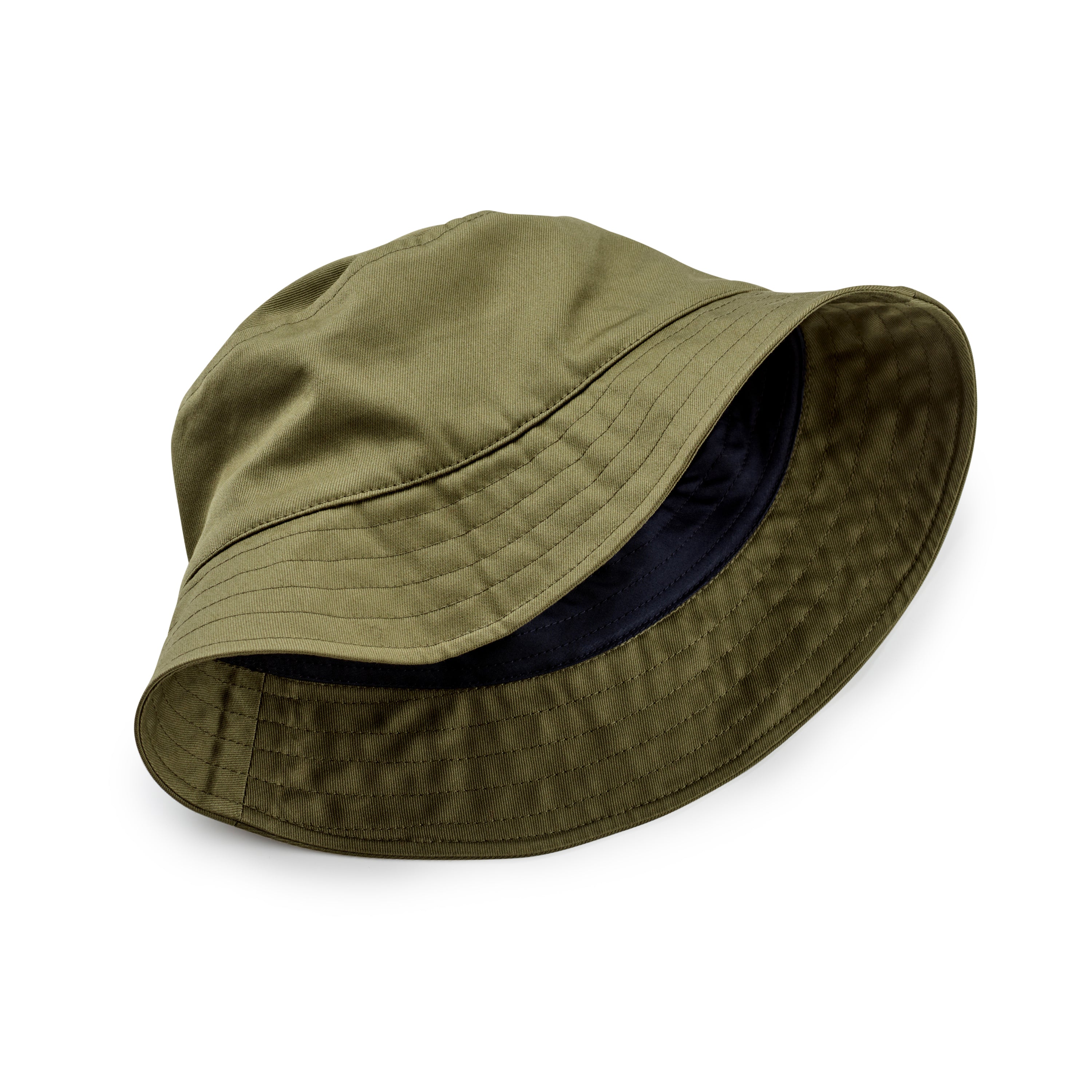 Fox Khaki Bucket Hat Crown in Olive Green