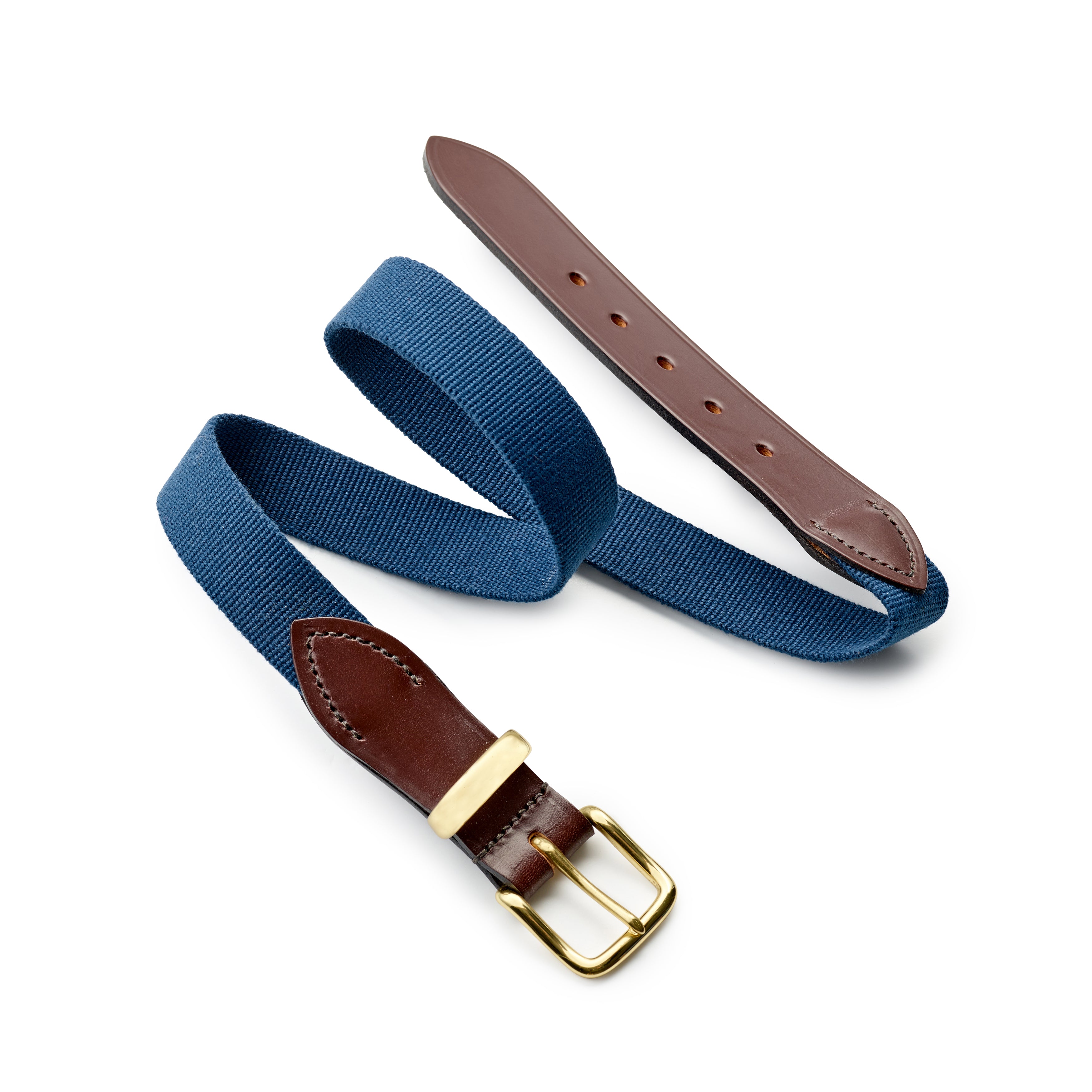 Royal Blue Belt with Chestnut Leather